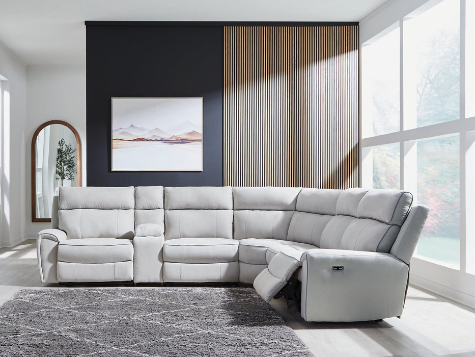 Social Pointe Reclining Sectional with Storage Console