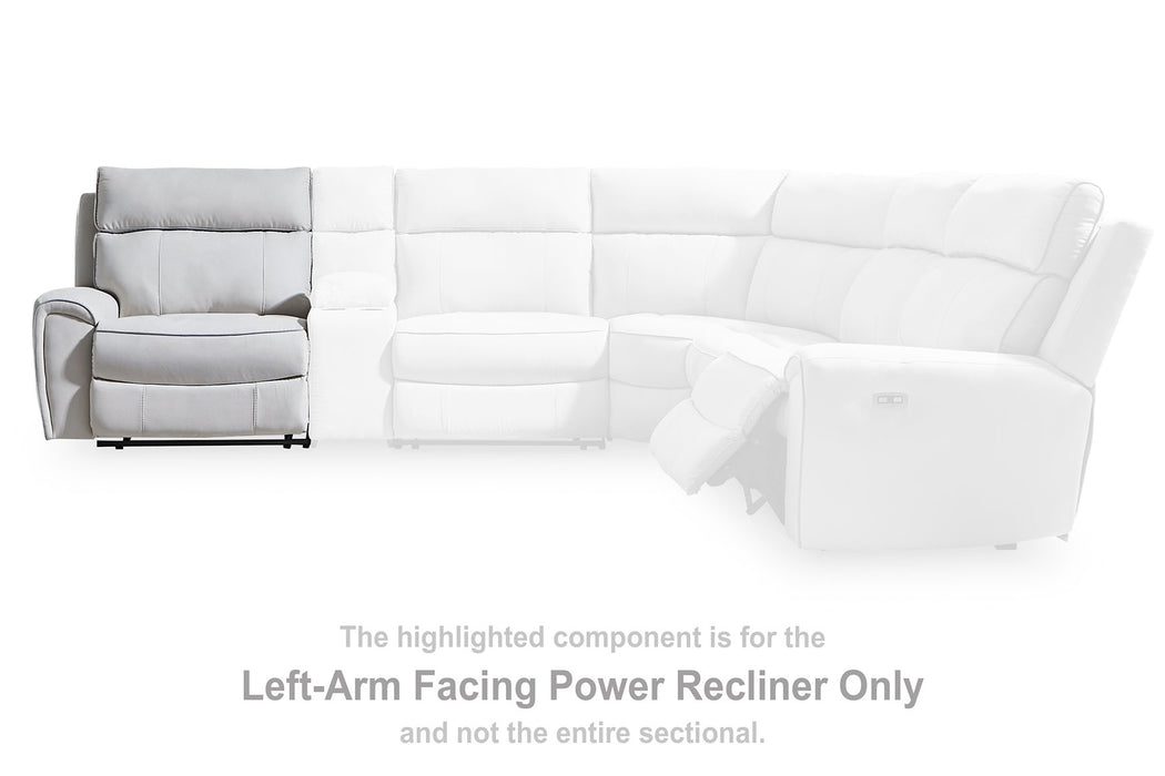 Social Pointe Reclining Sectional with Storage Console